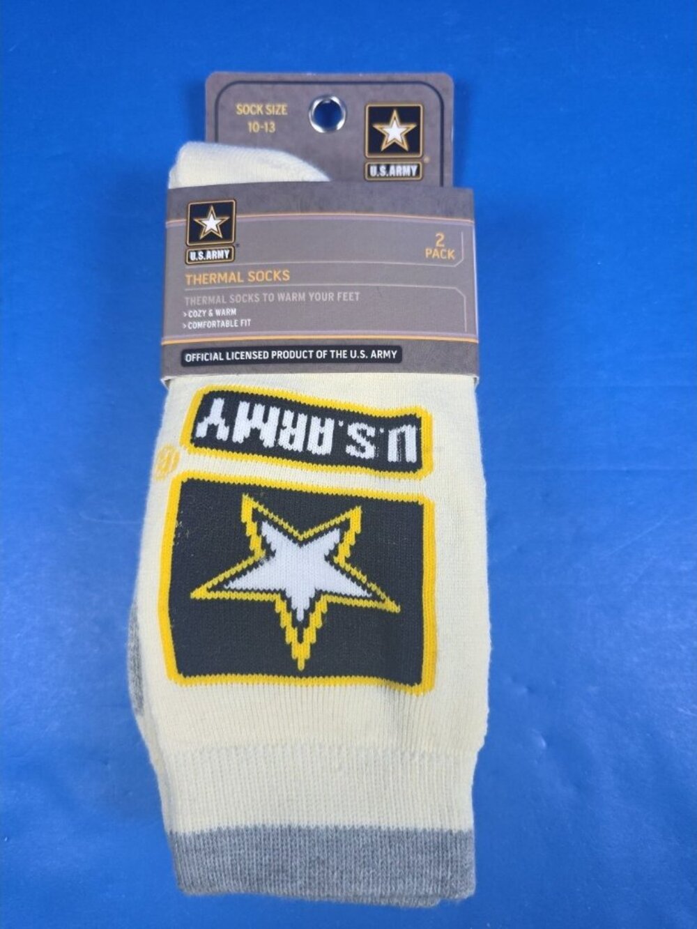 US Army Men 2 Pk Cozy & Warm Thermal Socks Sock Size 10-13